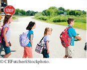 line of children 