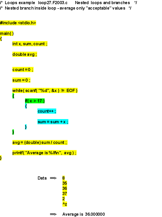 Note 5.19.4: Nested Branches in Loop Example 27